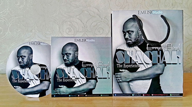 Emusic Studio CD album, album cover and branded cd album bag design