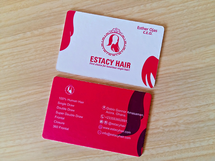 estacy hair business card