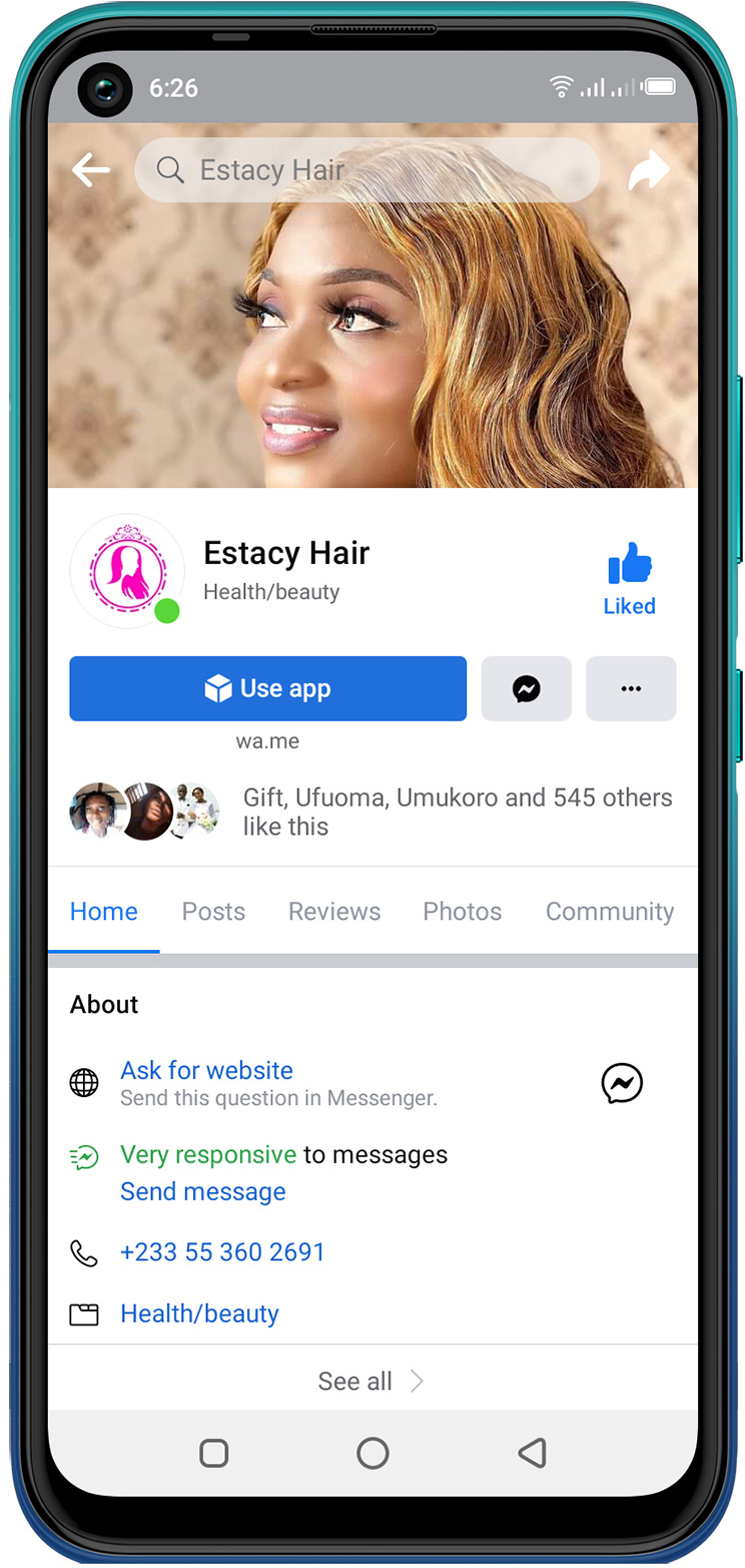 Estacy Hair Facebook Page