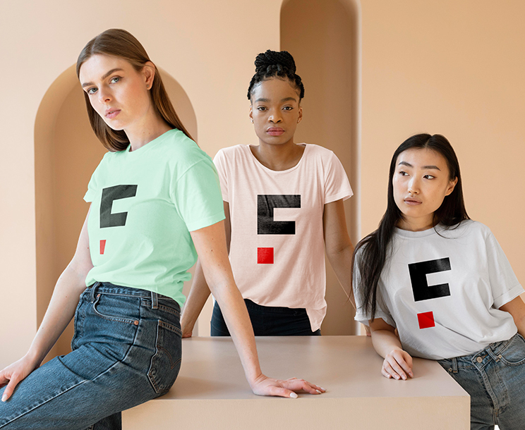 Models wearing Faychees new brand design