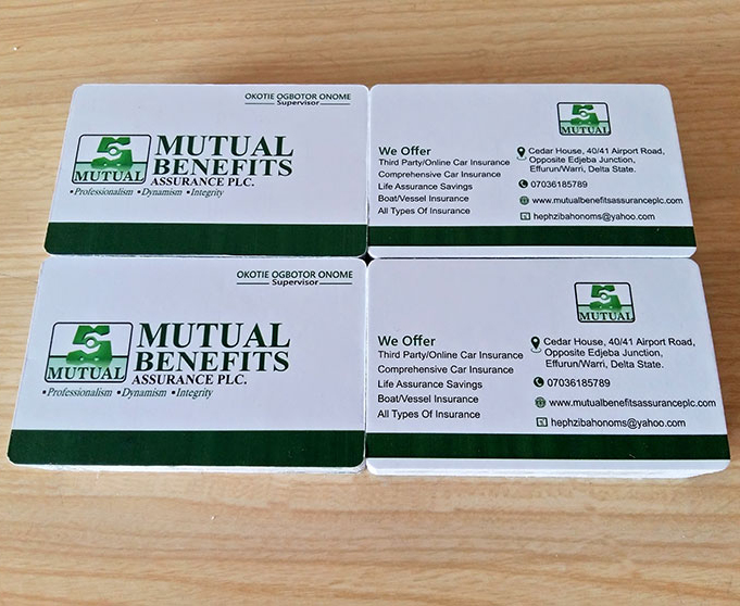 mutual benefits business cards